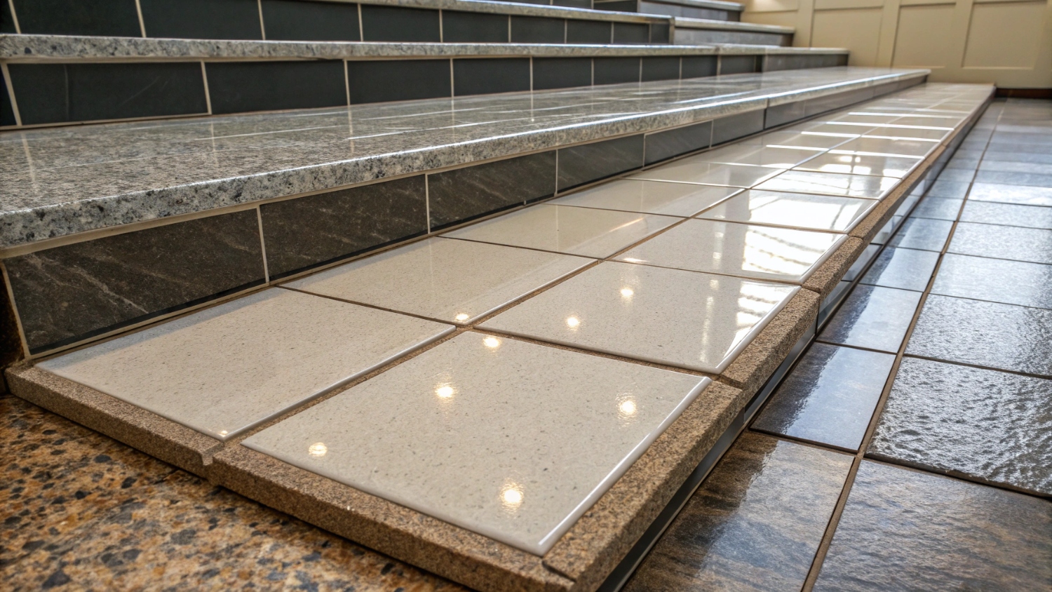 Керамическая плитка и керамогранит с глянцевой поверхностью: свет и объем