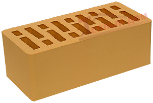 Кирпич керамический облицовочный полуторный щелевой, М-150, солома