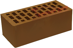 Кирпич керамический облицовочный полуторный щелевой М-150, коричневый